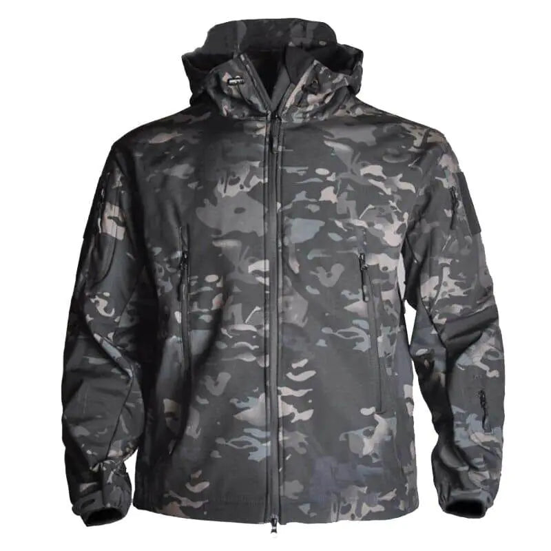 Jaqueta Tática Impermeável com Tecnologia Avançada - EleTech The Survivalist 4XL for 95-105kg Black Camouflage 