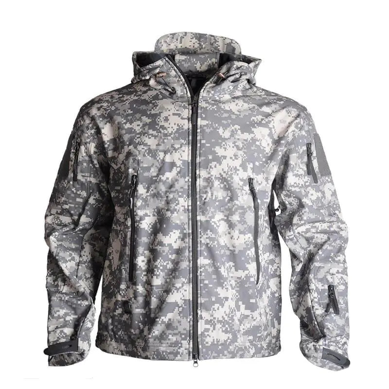 Jaqueta Tática Impermeável com Tecnologia Avançada - EleTech The Survivalist 5XL(100-110KG) Grey Camouflage 