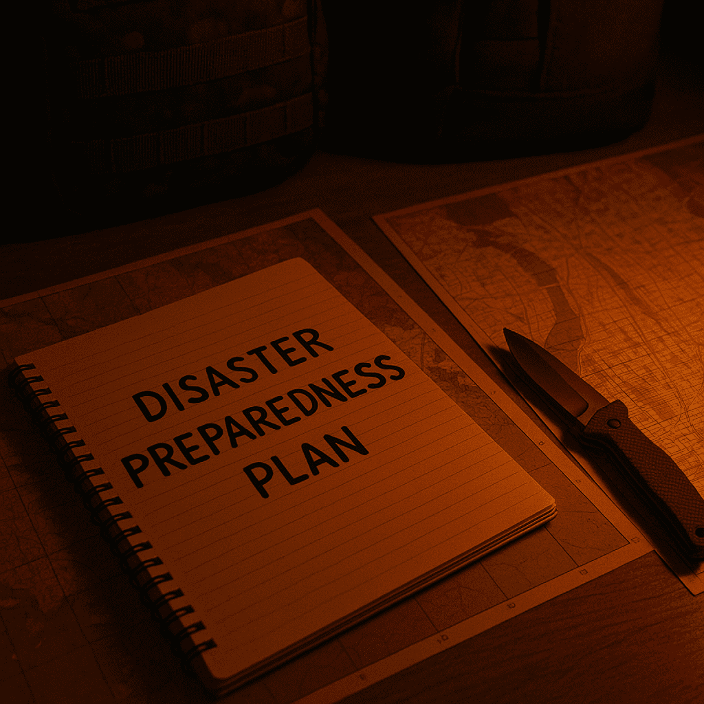 Disaster preparedness plan over a table | The Survivalist